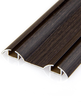 4.ПАРТНЕР Направляющая нижн. двухполоз., Венге темный (5,8м)